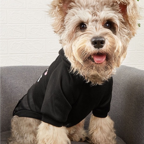 I GIVE FREE KISSES Pet Fleece Lined Hoodie | dog sweater - Picture 2 of 5